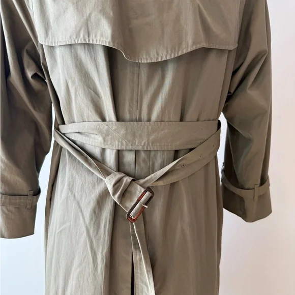 Burberry Olive Double-Breasted Trench Coat - Picture 7 of 16